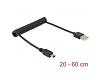 Delock USB-A 2.0 > Mini USB-B 5pin Coiled 60cm (83164)