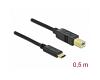 Delock USB-C 2.0 Male > USB 2.0 Type B Male 0.5m (83328)