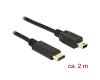 Delock USB-C 2.0 Male > USB 2.0 Mini-B Male 2m (83336)