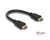 Delock HDMI Cable M/M 4K w/Ethernet 25cm (83352)