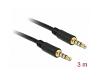 Delock Stereo Cable 3.5mm 4pin M/M 3m (83437)