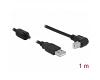 Delock USB 2.0 Data Cable M/M 1m Angled Black (83519)