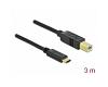 Delock USB-C 2.0 Male > USB 2.0 Type B Male 3m (83666)