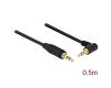 Delock Stereo Cable 3.5mm 3pin Angled 0.5m Black (83752)