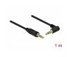 Delock Stereo Cable 3.5mm 3pin Angled 1m Black (83754)