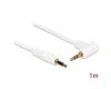 Delock Stereo Cable 3.5mm 3pin Angled 1m White (83755)