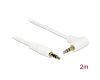 Delock Stereo Cable 3.5mm 3pin Angled 2m White (83757)
