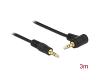 Delock Stereo Cable 3.5mm 3pin Angled 3m Black (83758)
