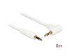 Delock Stereo Cable 3.5mm 3pin Angled 5m White (83761)