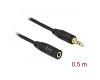 Delock Stereo Extension Cable 3.5mm 3pin M/F 0.5m (83762)