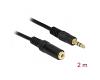 Delock Stereo Extension Cable 3.5mm 3pin M/F 2m (83766)