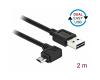 Delock EASY USB-A 2.0 > USB 2.0 Micro-B M/M Angled 2m (83853)
