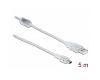 Delock USB-A 2.0 > Mini USB-B 5pin 5m Transparent (83909)