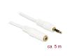 Delock Stereo Extension Cable 3.5mm iPhone 4pin M/F 5m (84484)