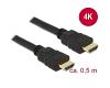Delock HDMI Cable M/M 4K w/Ethernet 0.5m (84751)