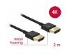 Delock Slim Cable HDMI w/Ethernet 3D 4K 2m (84773)