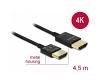 Delock Slim Cable HDMI w/Ethernet 3D 4K 4.5m Active (84775)