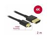 Delock Slim Cable HDMI > Micro HDMI M/M 3D 4K 2m (84783)