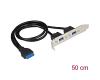 Delock 2 x USB 3.0 Slot Bracket 50cm (84836)