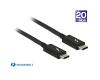 Delock Thunderbolt 3 20Gb/s USB C 3 Gen 2 Male 1m (84845)
