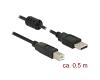 Delock USB 2.0 Data Cable M/M 0.5m Black (84894)