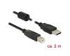 Delock USB 2.0 Data Cable M/M 2m Black (84897)