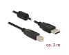 Delock USB 2.0 Data Cable M/M 3m Black (84898)