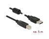 Delock USB 2.0 Data Cable M/M 5m Black (84899)