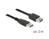 Delock Extension Cable USB-A 3.0 M/F 2m (85056)