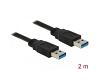 Delock USB-A 3.0 Data Cable M/M 2m Black (85062)