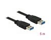 Delock USB-A 3.0 Data Cable M/M 5m Black (85064)