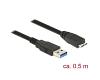 Delock USB-A 3.0 > USB Micro-B 3.0 M/M 0.5m (85071)