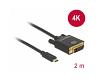 Delock USB-C 3 > DVI-D 4K 30Hz 2m (85321)