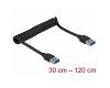 Delock USB-A 3.0 Coiled Cable M/M (85348)