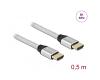 Delock HDMI Cable 48Gbps 8K 60Hz Silver 0.5m (85365)