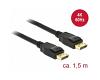 Delock Cable DisplayPort 1.2 4K M/M 19pin 1.5m (85508)