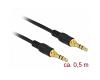 Delock Stereo Cable 3.5mm 3pin M/M 0.5m Black (85545)