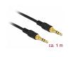 Delock Stereo Cable 3.5mm 3pin M/M 1m Black (85547)