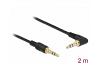 Delock Stereo Cable 3.5mm 3pin Angled 2m Black (85568)