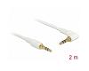 Delock Stereo Cable 3.5mm 3pin Angled 2m White (85569)