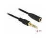 Delock Stereo Extension Cable 3.5mm 3pin 2m Black (85578)