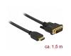 Delock HDMI > DVI-D 24+1 Bi-Directional Cable 1.5m (85653)