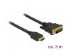 Delock HDMI > DVI-D 24+1 Bi-Directional Cable 3m (85655)