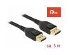 Delock Cable DisplayPort 1.4 8K 60Hz M/M 3m (85661)