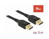 Delock Cable DisplayPort 1.4 8K 60Hz M/M 5m (85663)