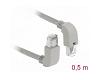 Delock Patch Cable S/FTP Cat.5e Up / Down Angled 0.5m (85852)