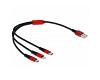 Delock USB > Lightning / Micro USB / USB TypeC 30cm (85891)