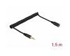 Delock Stereo Extension Coiled Cable 3.5mm 3pin 1.5m (86768)