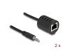Delock Stereo Audio Extender RJ45 > 3.5mm Jack 2pcs Set (87858)