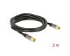Delock Antenna TV Cable 85dB Plug > Jack 2m Black (88923)